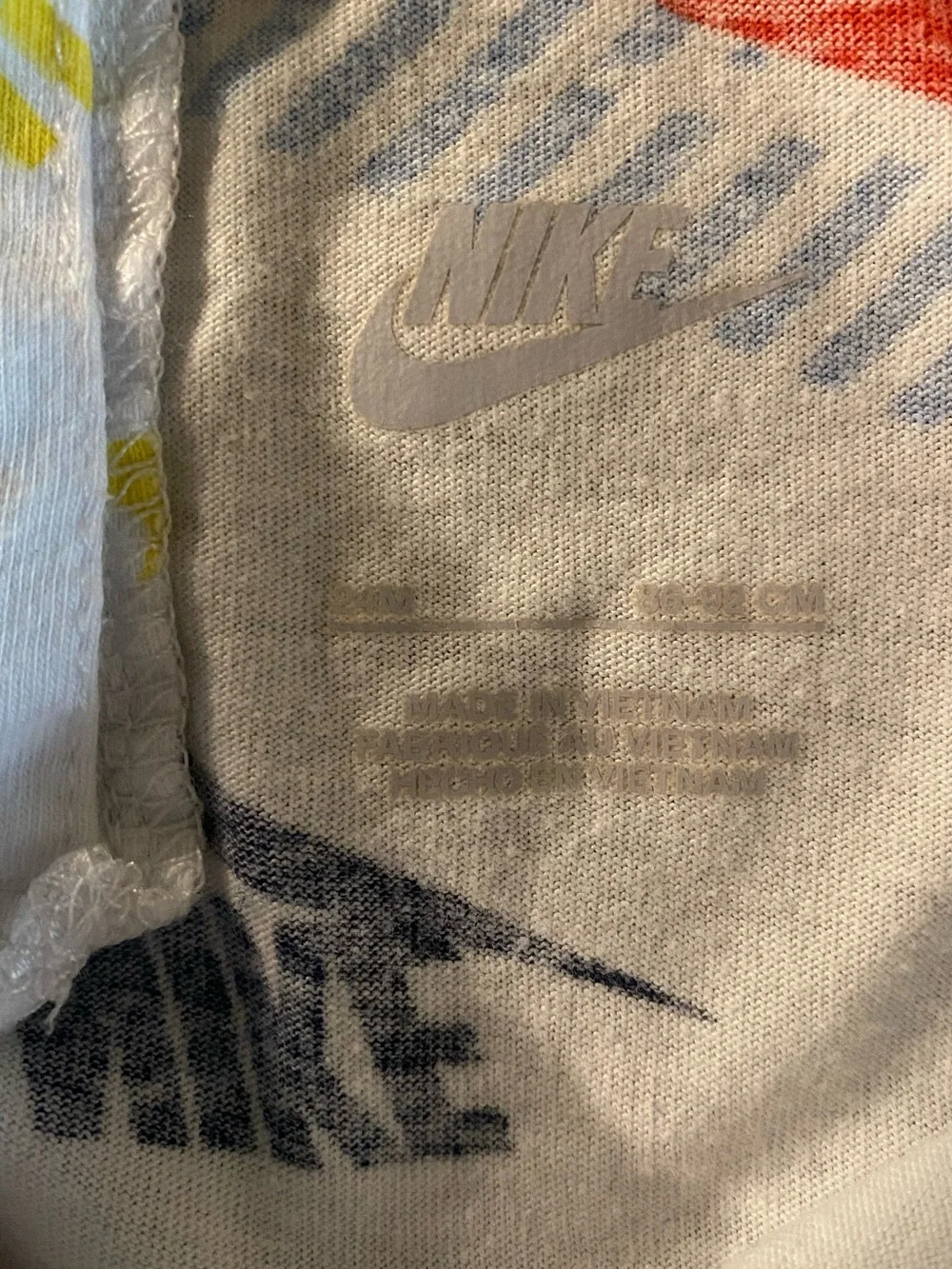 Nike White Multicolor Logo Print Toddler One-Piece